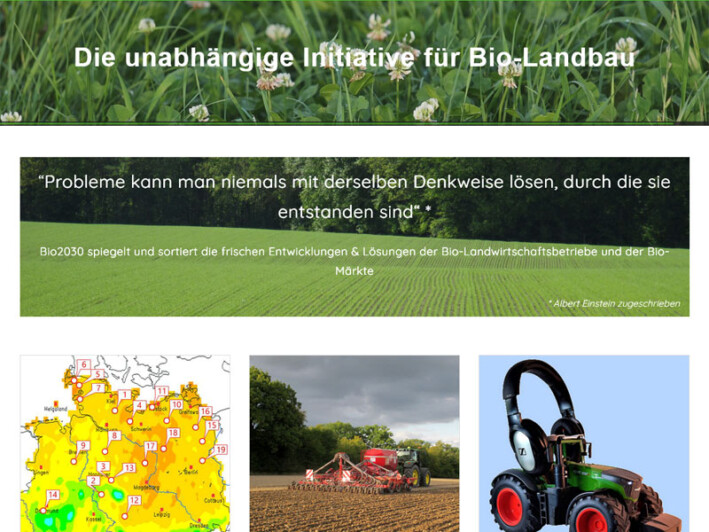 Bild website bio2030.de